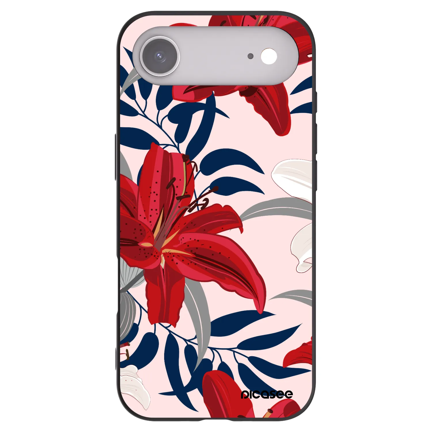 Picasee Apple iPhone Air Hülle - Schwarzes Silikon - Red Lily