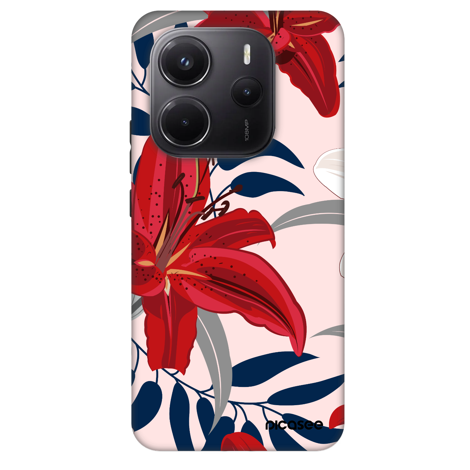 Picasee Fashion Case für Xiaomi Redmi Note 14 5G - Red Lily