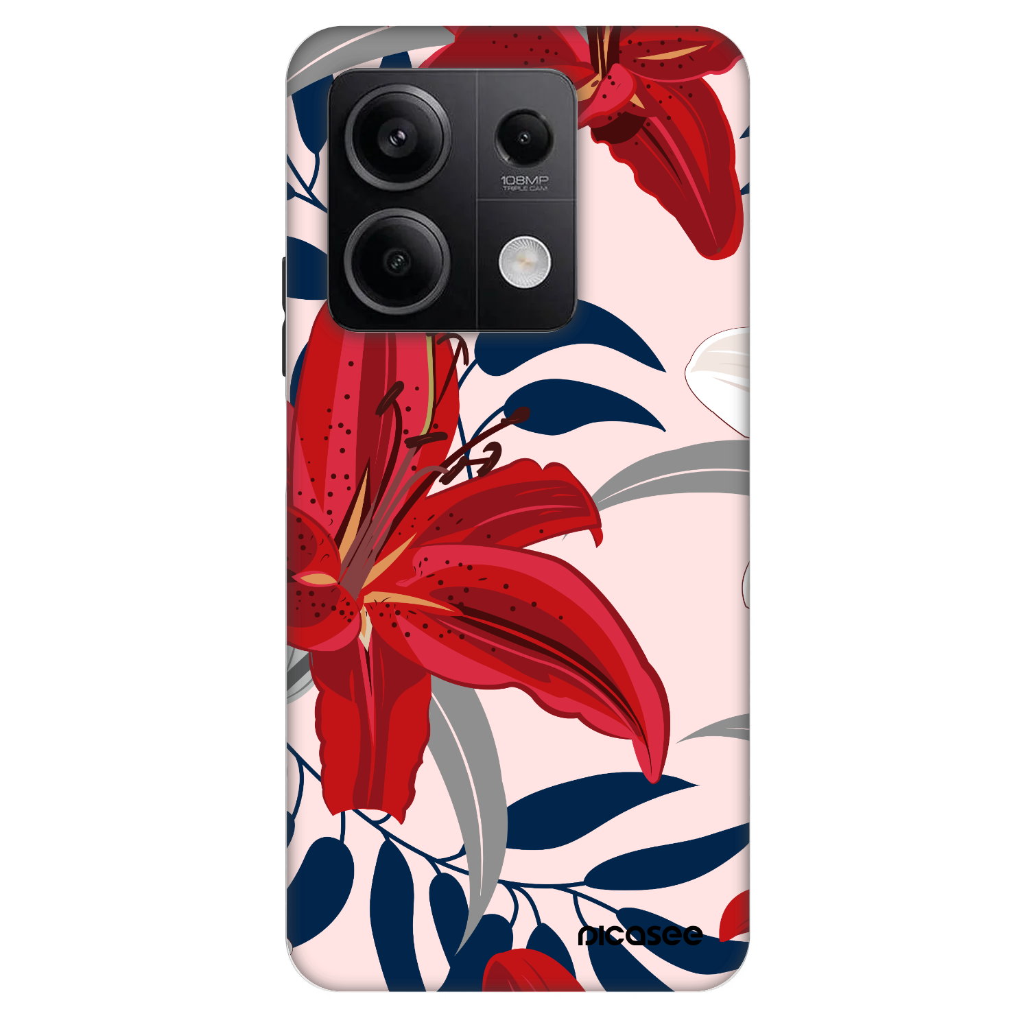 Picasee Fashion Case für Xiaomi Redmi Note 13 5G - Red Lily