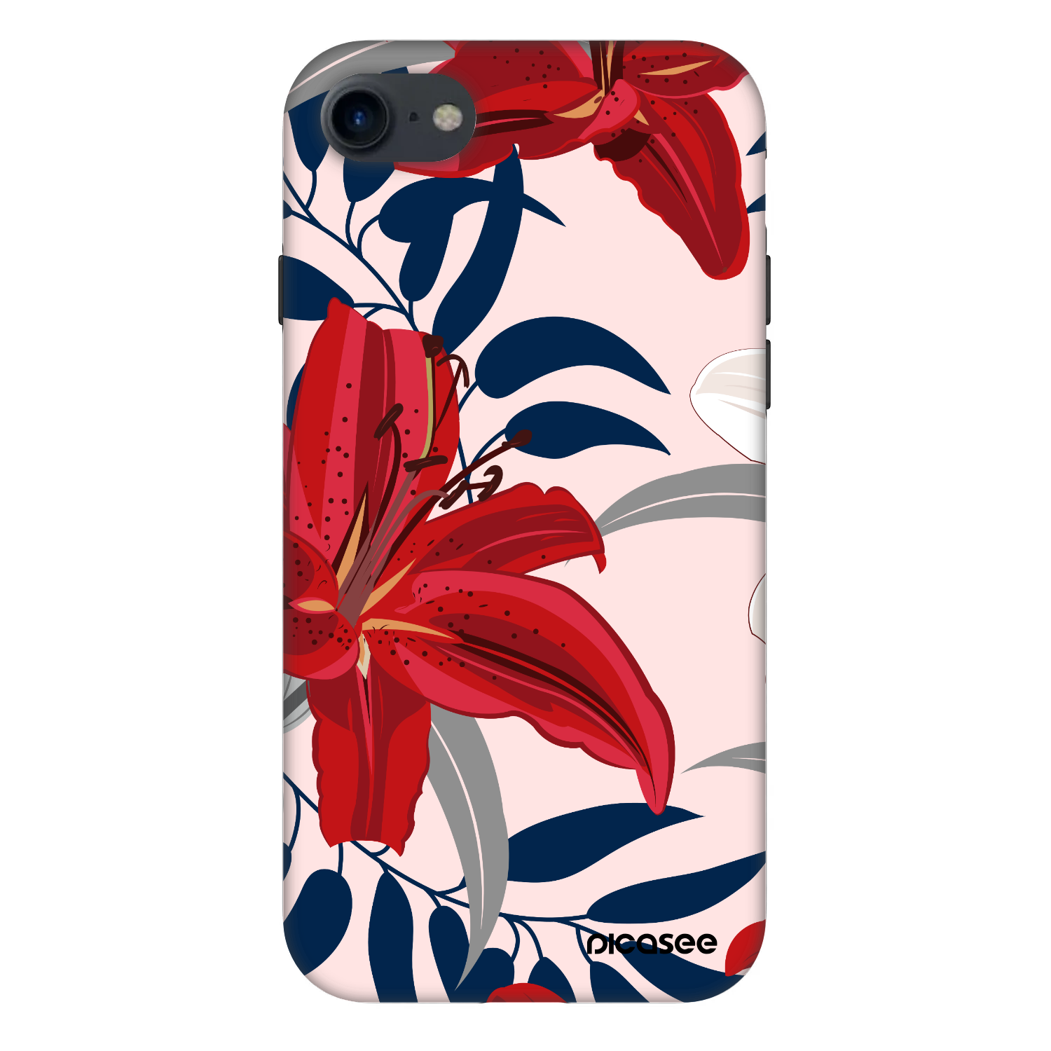 Picasee Fashion Case für Apple iPhone SE 2020 - Red Lily