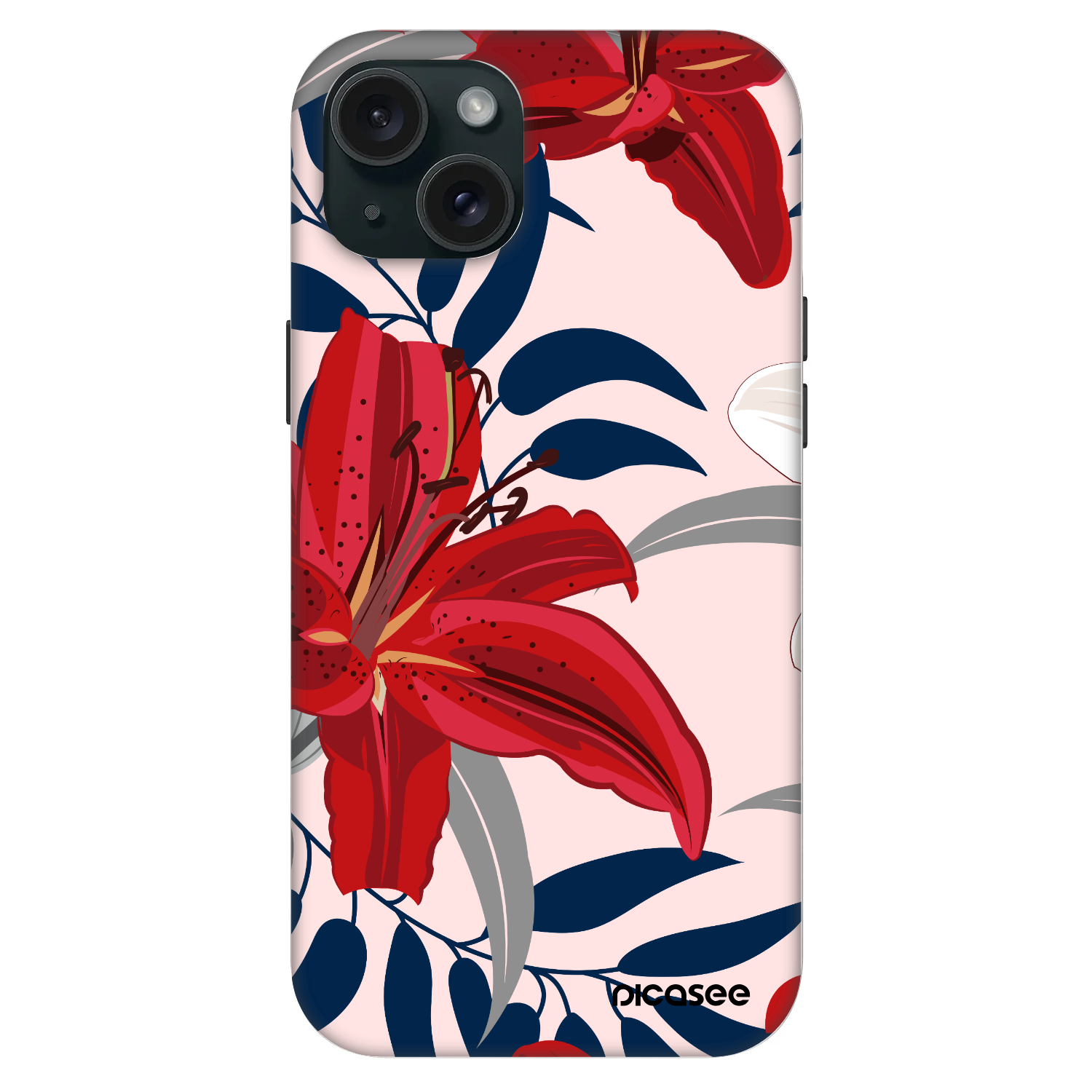 Picasee Fashion Case MagSafe für Apple iPhone 15 Plus - Red Lily