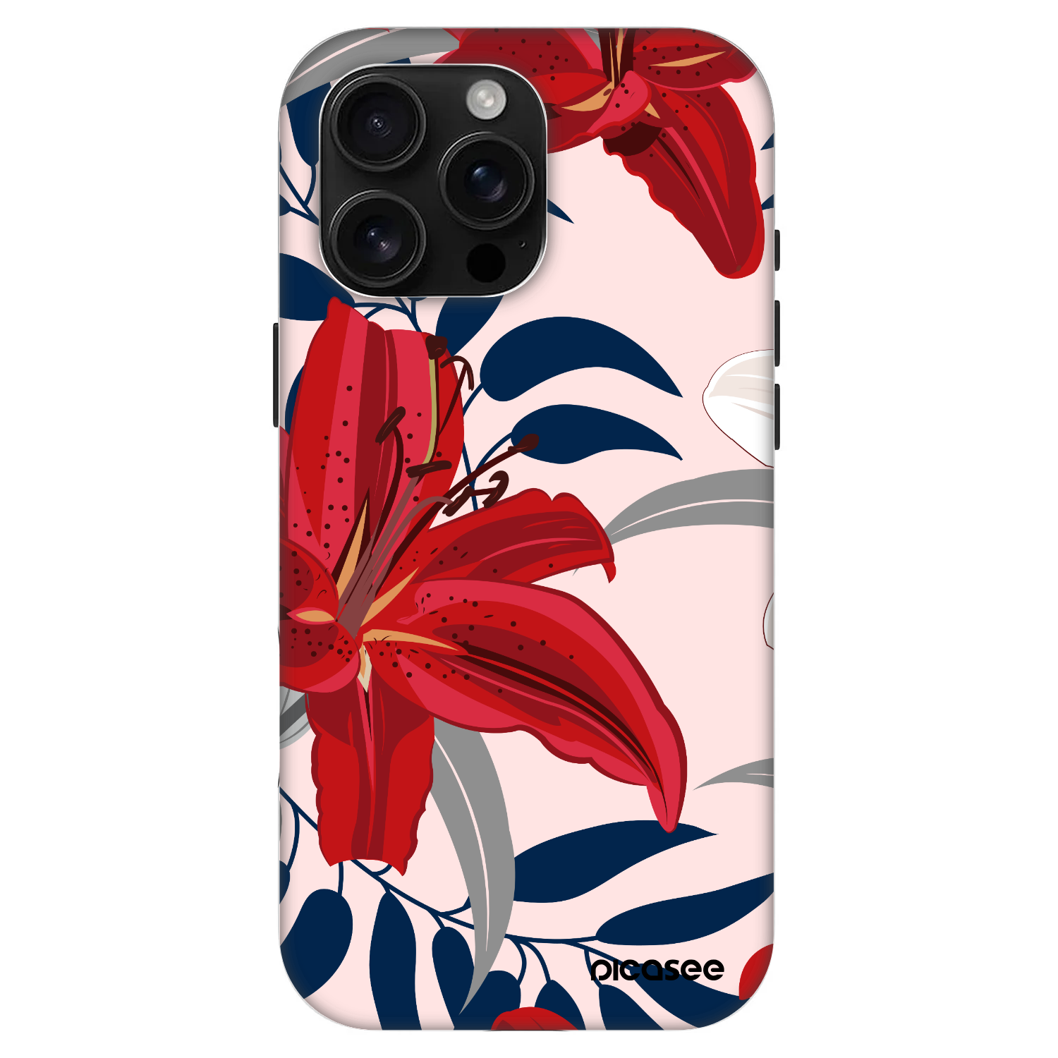 Picasee Fashion Case MagSafe für Apple iPhone 16 Pro Max - Red Lily