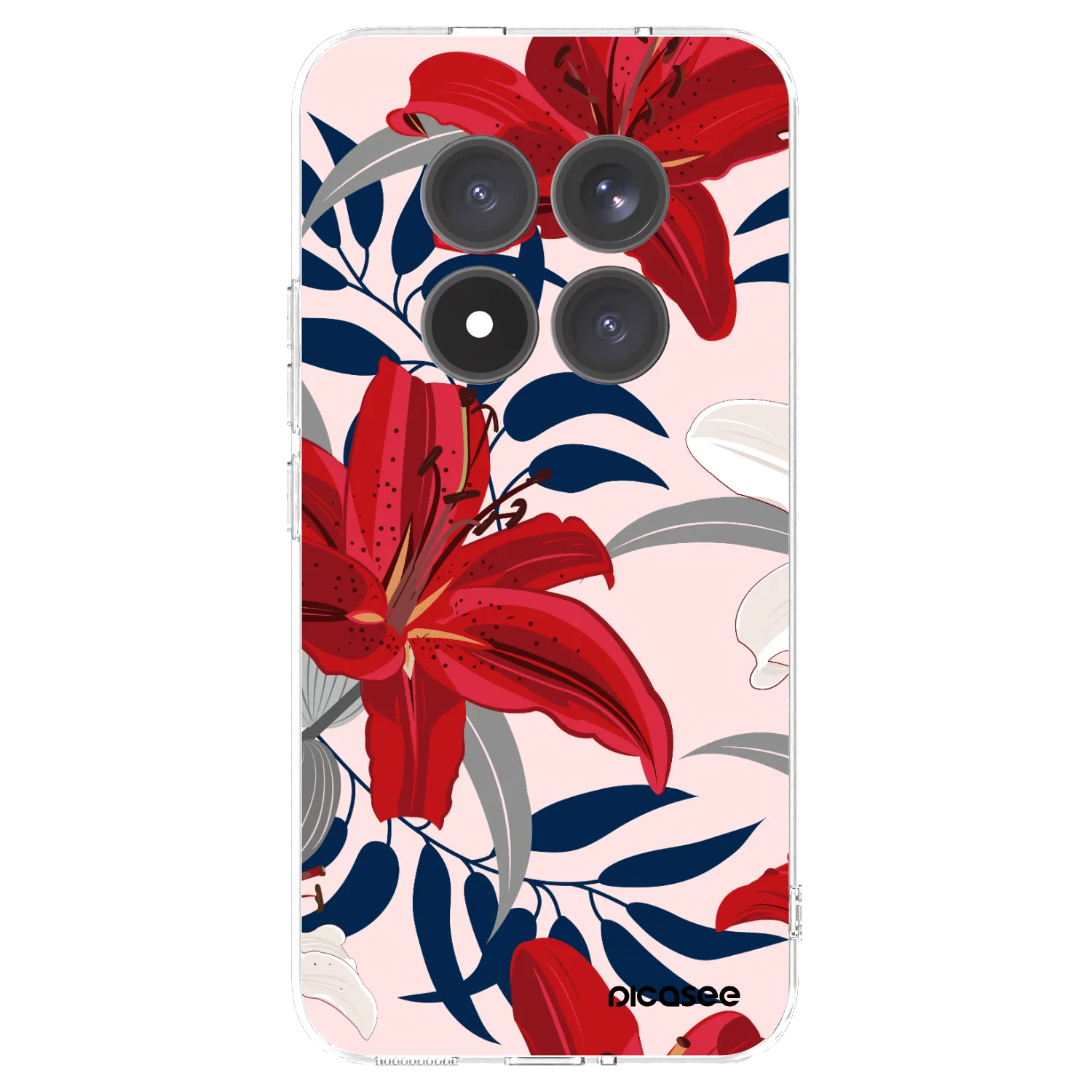 Picasee Xiaomi Redmi Note 15 Pro+ Hülle - Transparentes Silikon - Red Lily