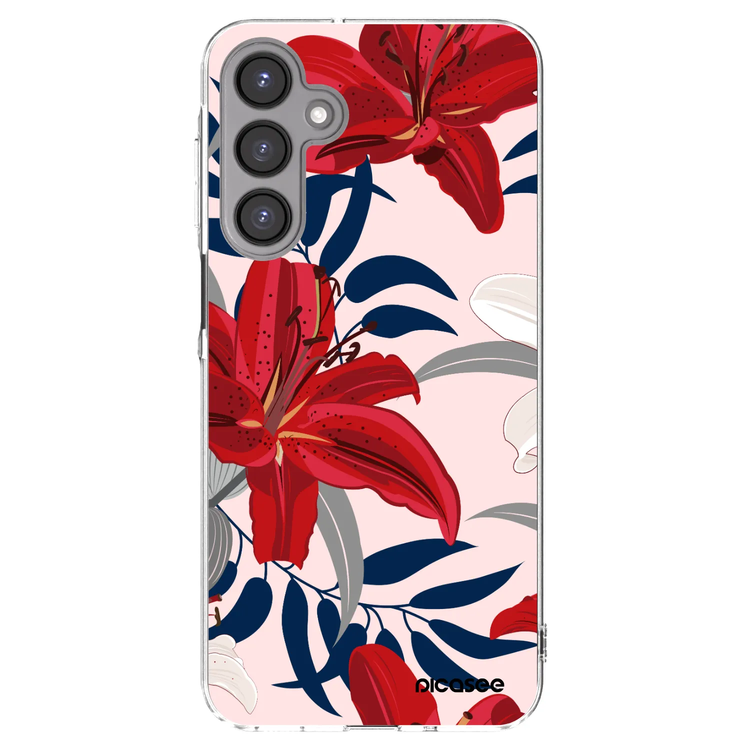 Picasee Samsung Galaxy A16 4G Hülle - Transparentes Silikon - Red Lily