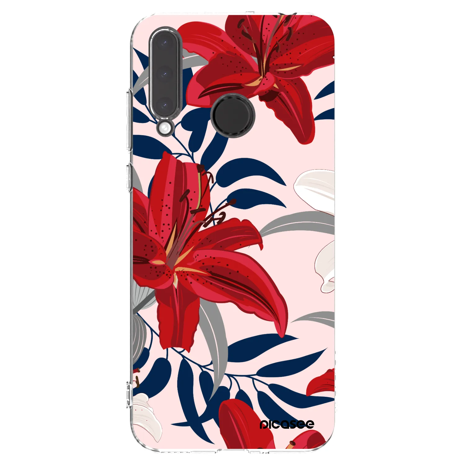 Picasee Honor 20 Lite Hülle - Transparentes Silikon - Red Lily