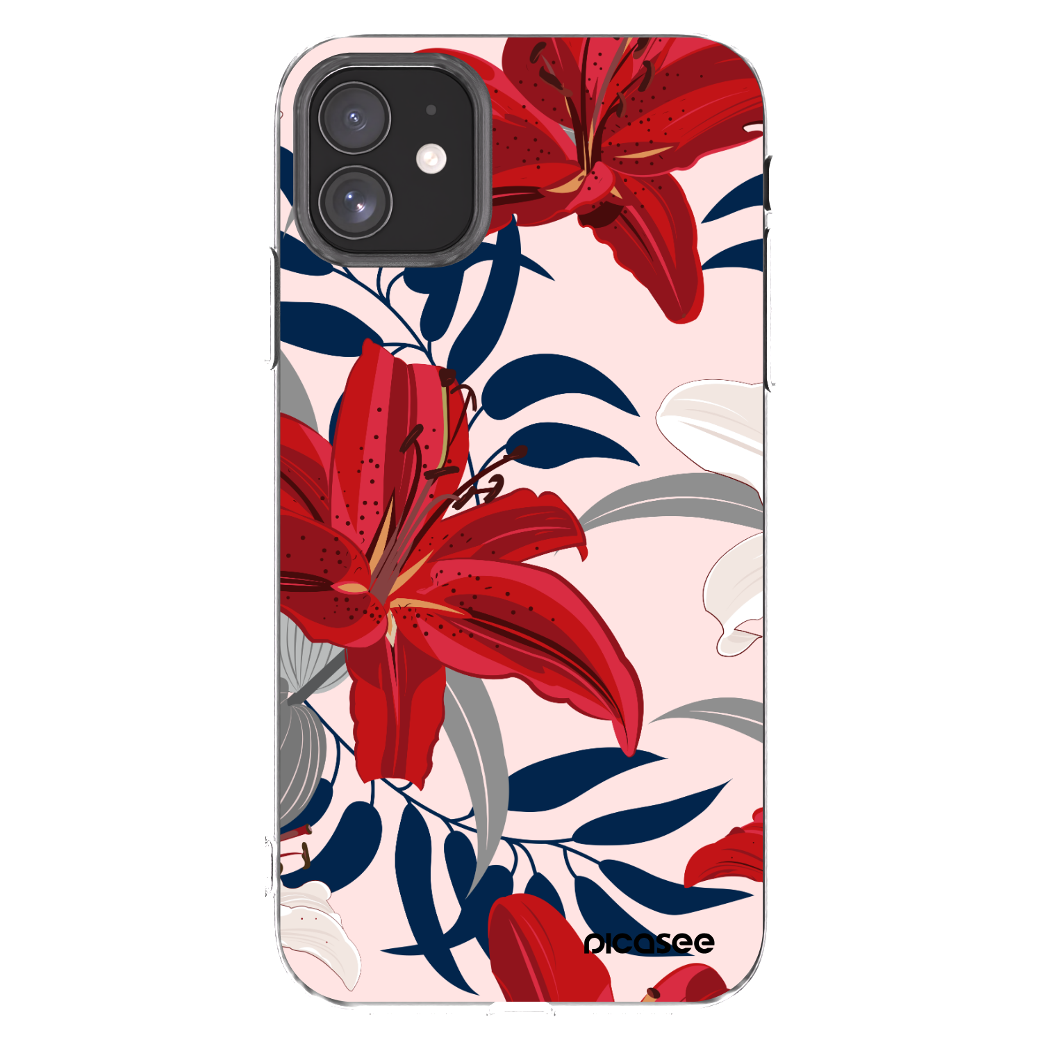 Picasee Apple iPhone 11 Hülle - Transparentes Silikon - Red Lily