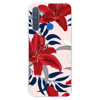 Picasee Realme 5 Hülle - Transparentes Silikon - Red Lily