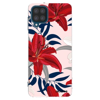 Picasee Samsung Galaxy A12 A125F Hülle - Transparentes Silikon - Red Lily