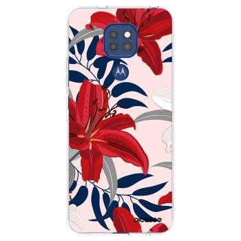 Picasee Motorola Moto G9 Play Hülle - Transparentes Silikon - Red Lily