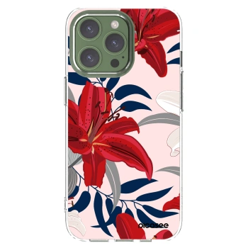 Picasee Apple iPhone 13 Pro Hülle - Transparentes Silikon - Red Lily
