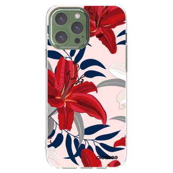 Picasee Apple iPhone 13 Pro Max Hülle - Transparentes Silikon - Red Lily