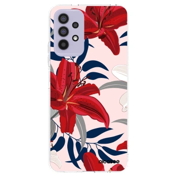 Picasee Samsung Galaxy A32 4G SM-A325F Hülle - Transparentes Silikon - Red Lily
