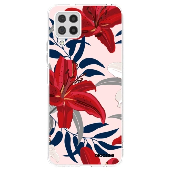 Picasee Samsung Galaxy A22 A225F 4G Hülle - Transparentes Silikon - Red Lily