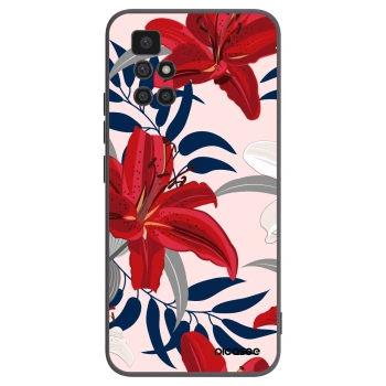 Picasee Xiaomi Redmi 10 Hülle - Schwarzes Silikon - Red Lily