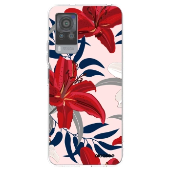 Picasee Vivo X60 Pro 5G Hülle - Transparentes Silikon - Red Lily