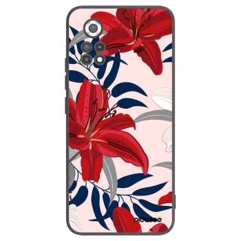 Picasee Xiaomi Poco X4 Pro 5G Hülle - Schwarzes Silikon - Red Lily