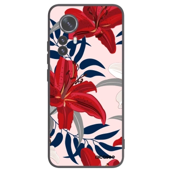 Picasee Xiaomi 12 Pro Hülle - Schwarzes Silikon - Red Lily