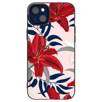 Picasee Apple iPhone 14 Plus Hülle - Schwarzes Silikon - Red Lily