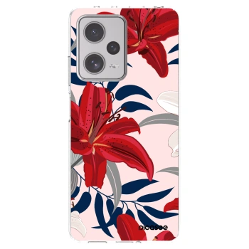 Picasee Xiaomi Redmi Note 12 Pro+ 5G Hülle - Transparentes Silikon - Red Lily
