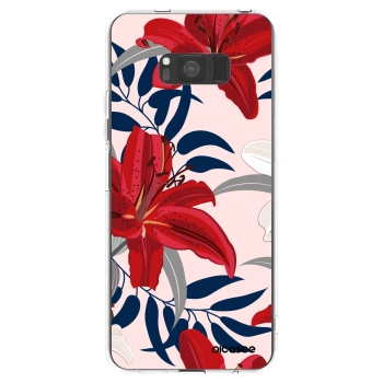 Picasee Samsung Galaxy S8 G950F Hülle - Transparentes Silikon - Red Lily