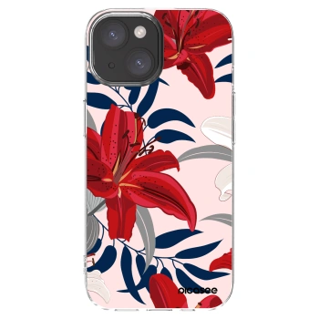 Picasee Apple iPhone 15 Hülle - Transparentes Silikon - Red Lily