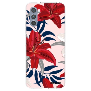 Picasee Motorola Moto G62 Hülle - Transparentes Silikon - Red Lily