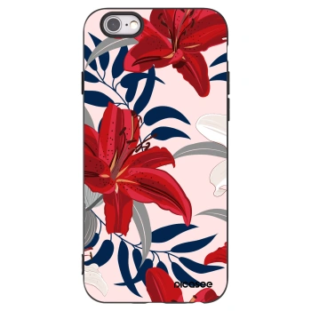 Picasee Apple iPhone 6/6S Hülle - Schwarzes Silikon - Red Lily