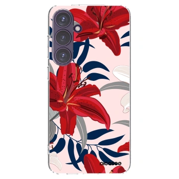 Picasee Samsung Galaxy S24+ S926B 5G Hülle - Transparentes Silikon - Red Lily