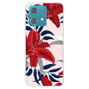 Picasee Motorola Edge 40 Neo Hülle - Transparentes Silikon - Red Lily