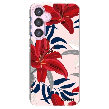Picasee Samsung Galaxy A55 5G A556B Hülle - Transparentes Silikon - Red Lily