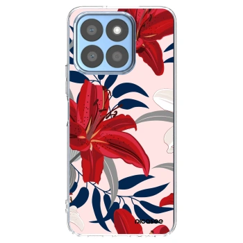 Picasee Honor X8b Hülle - Transparentes Silikon - Red Lily