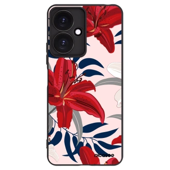 Picasee Xiaomi Redmi 13C 5G Hülle - Schwarzes Silikon - Red Lily