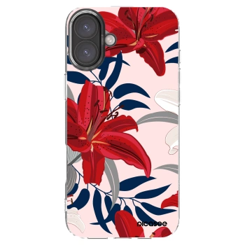 Picasee Apple iPhone 16 Plus Hülle - Transparentes Silikon - Red Lily
