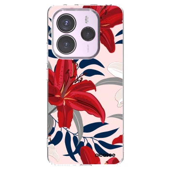 Picasee Xiaomi Redmi Note 14 5G Hülle - Transparentes Silikon - Red Lily