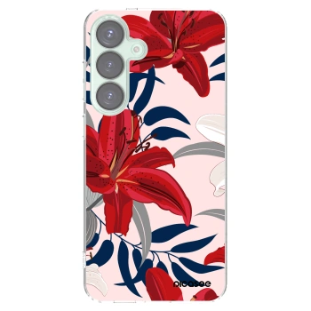 Picasee Samsung Galaxy S25+ 5G Hülle - Transparentes Silikon - Red Lily