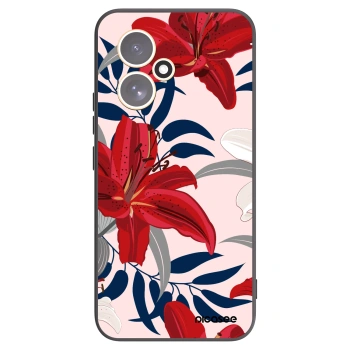 Picasee Honor 400 5G Hülle - Schwarzes Silikon - Red Lily