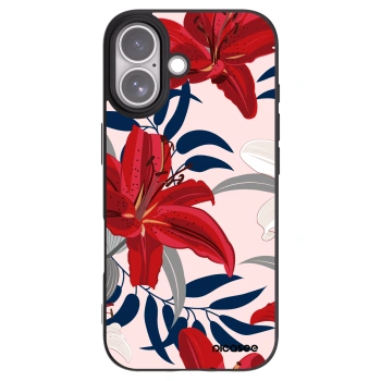 Picasee Apple iPhone 17 Hülle - Schwarzes Silikon - Red Lily