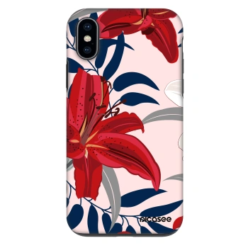 Hülle für Apple iPhone X/XS - Red Lily