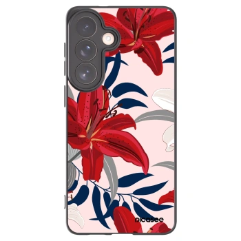 Picasee Samsung Galaxy S26+ Hülle - Schwarzes Silikon - Red Lily