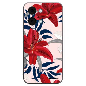 Picasee Xiaomi Poco X8 Pro Max Hülle - Schwarzes Silikon - Red Lily