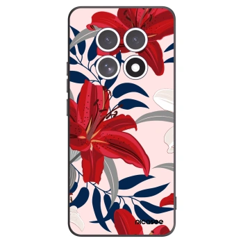 Picasee Xiaomi Redmi Note 15 5G Hülle - Schwarzes Silikon - Red Lily