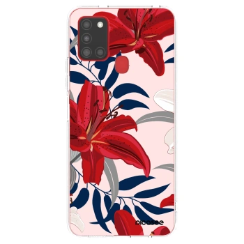 Picasee Samsung Galaxy A21s Hülle - Transparentes Silikon - Red Lily