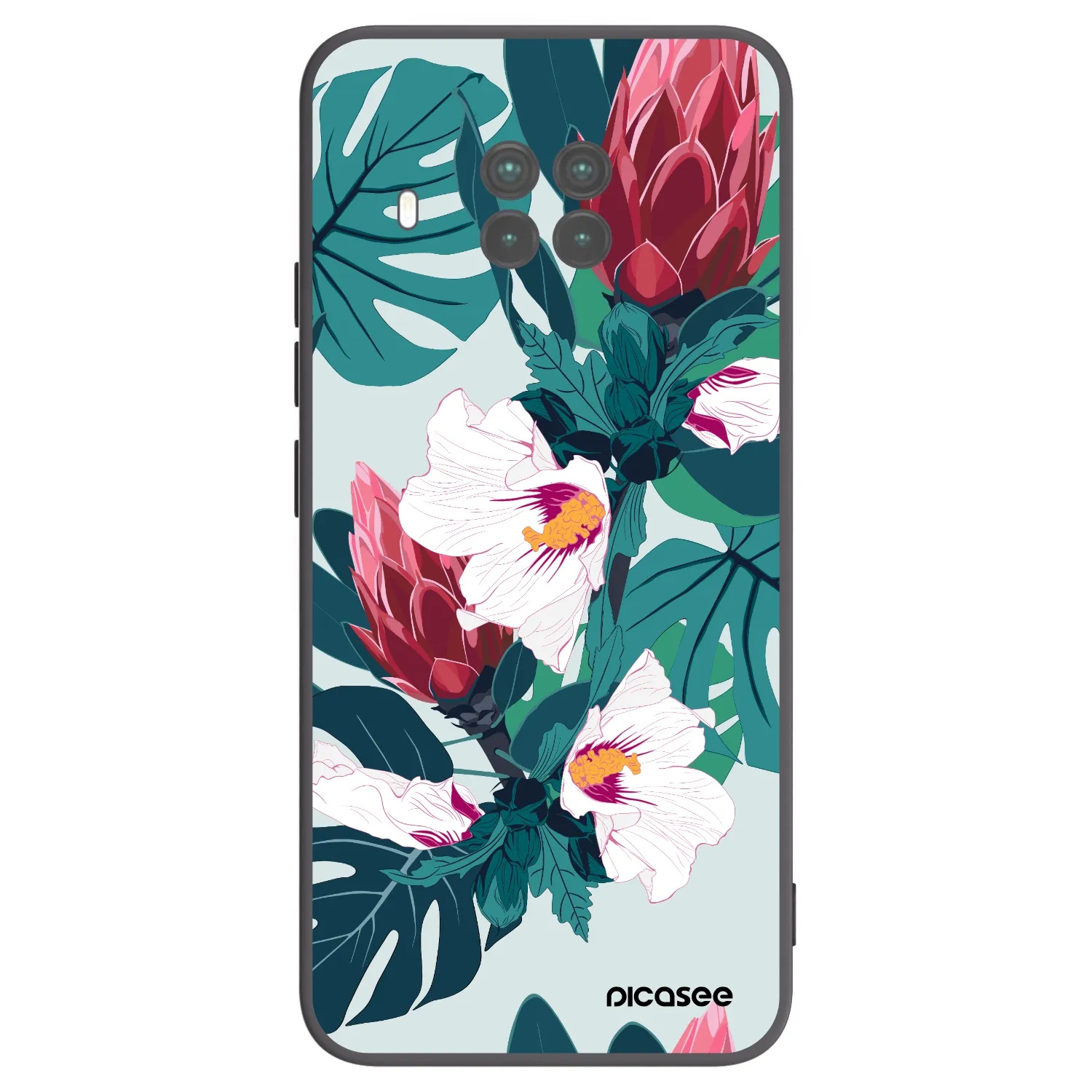 Picasee Xiaomi Mi 10T Lite Hülle - Schwarzes Silikon - Rhododendron
