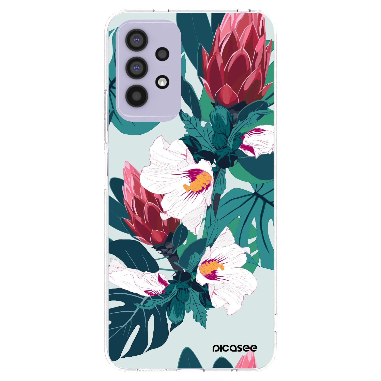 Picasee Samsung Galaxy A32 4G SM-A325F Hülle - Transparentes Silikon - Rhododendron