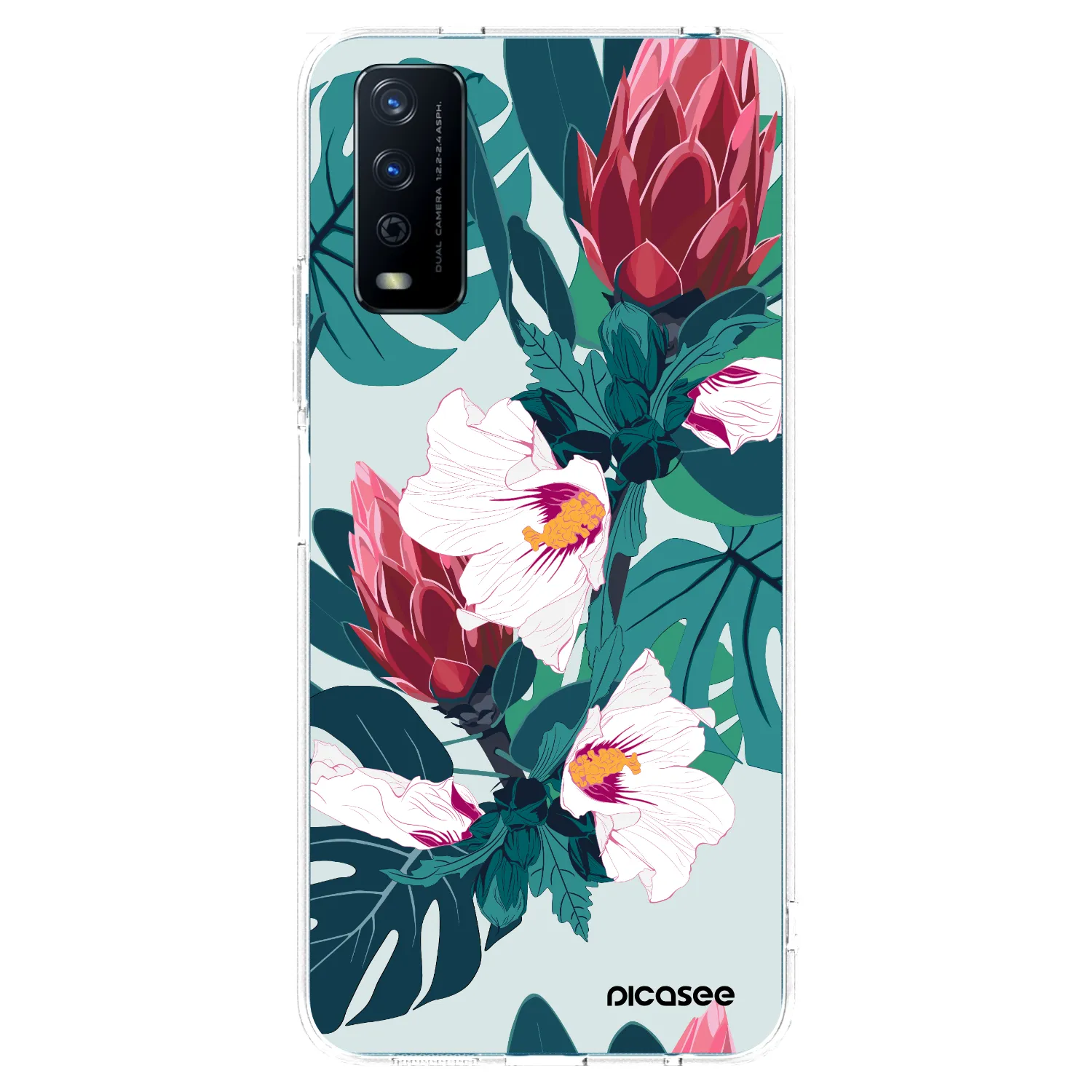 Picasee Vivo Y11s Hülle - Transparentes Silikon - Rhododendron