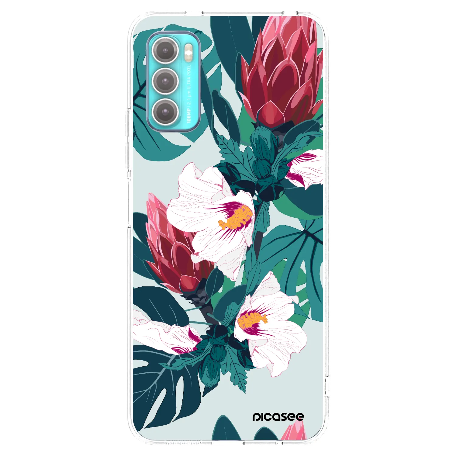 Picasee Motorola Moto G60 Hülle - Transparentes Silikon - Rhododendron