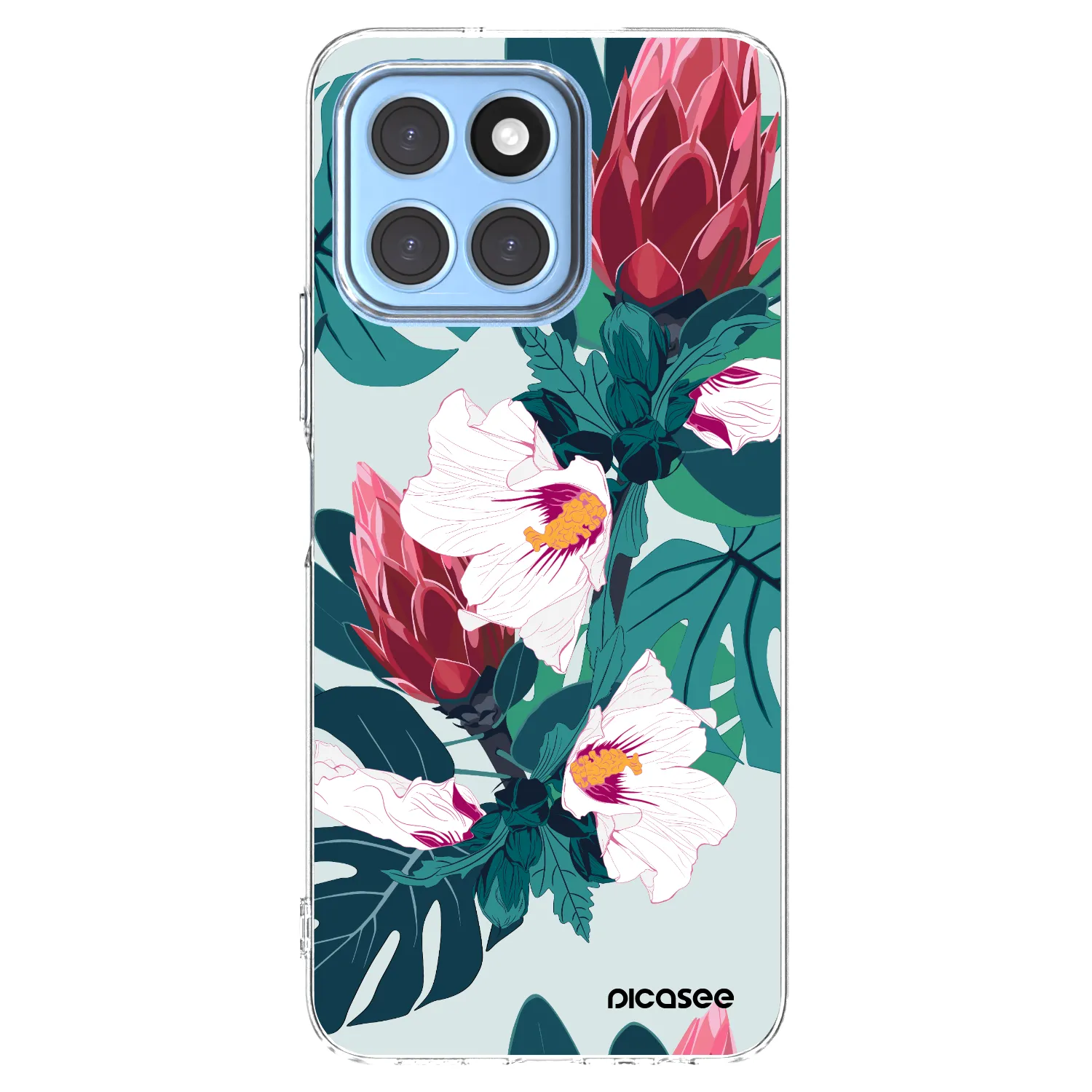 Picasee Honor X6 Hülle - Transparentes Silikon - Rhododendron
