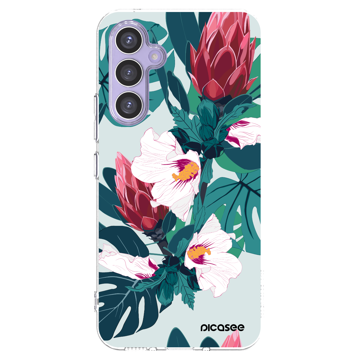 Picasee Samsung Galaxy A54 5G A546B Hülle - Transparentes Silikon - Rhododendron