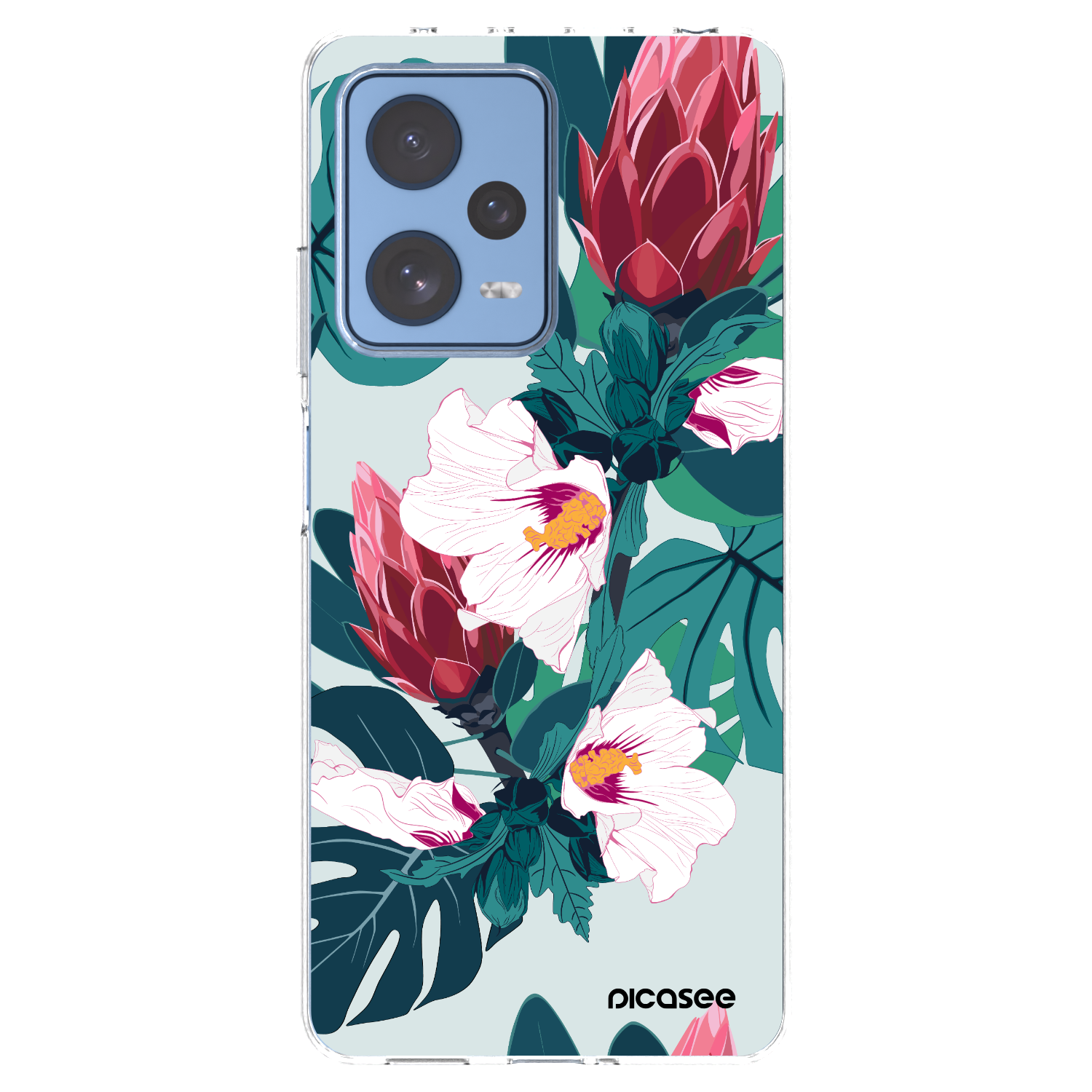 Picasee Xiaomi Redmi Note 12 Pro 5G Hülle - Transparentes Silikon - Rhododendron