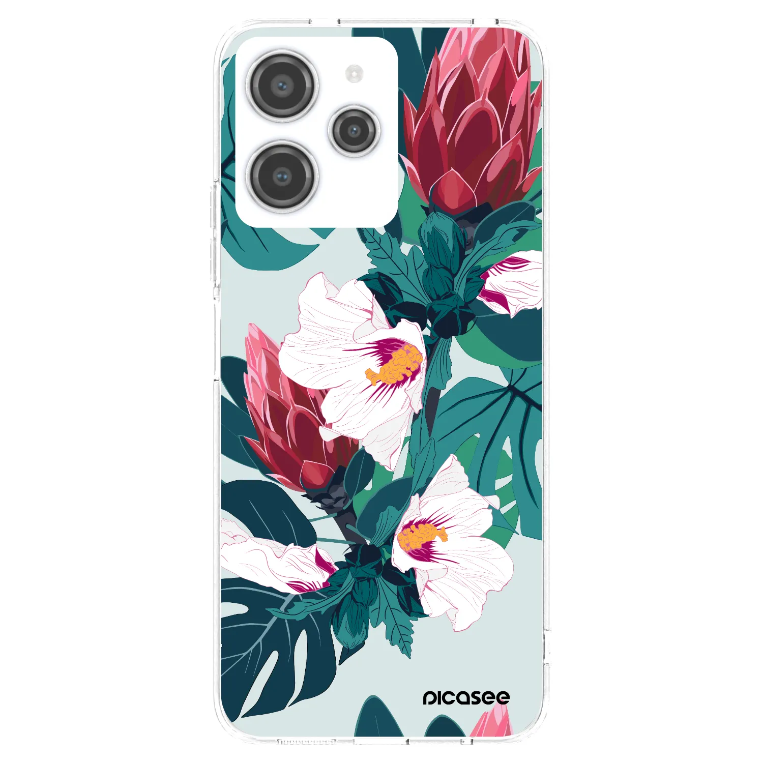 Picasee Xiaomi Redmi 12 4G Hülle - Transparentes Silikon - Rhododendron